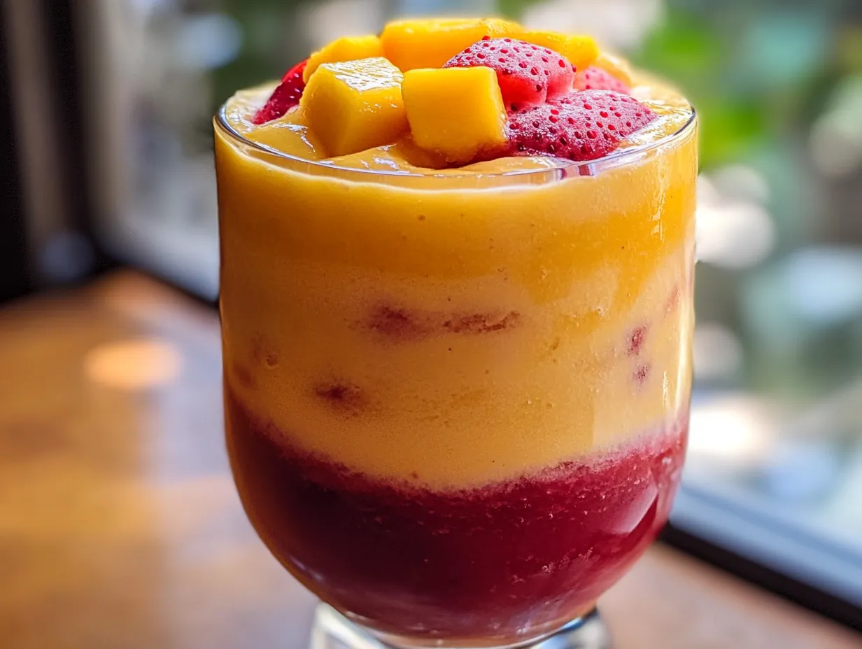 Sip Summer Bliss: Easy Mango Strawberry Piña Colada Recipe